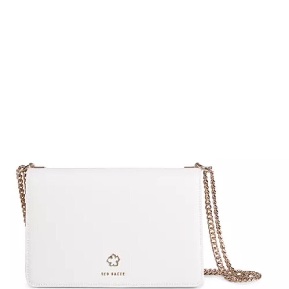 Ted Baker Jorjey Flower Eyelet Flap Crossbody Bag - Ivory